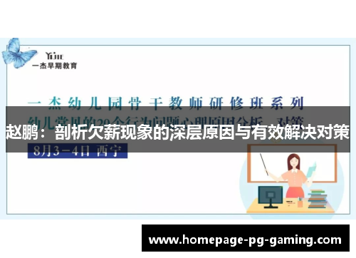 赵鹏：剖析欠薪现象的深层原因与有效解决对策