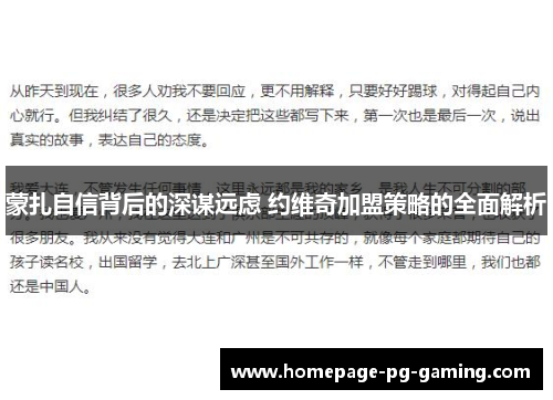 蒙扎自信背后的深谋远虑 约维奇加盟策略的全面解析