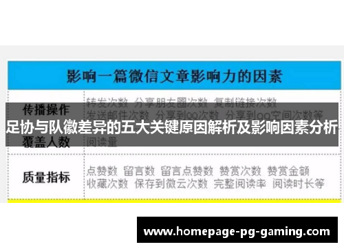 足协与队徽差异的五大关键原因解析及影响因素分析